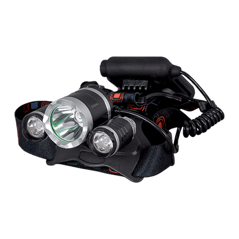 Naglavna LED svetilka E-3396 1xXML T6 + 2xCREE xpe