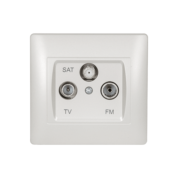 RHYME TV+FM+SAT VTIČNICA BELA METALIK