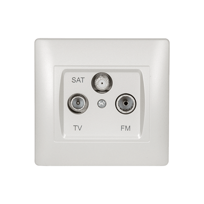 RHYME TV+FM+SAT VTIČNICA BELA METALIK