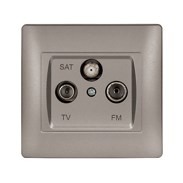 RHYME TV+FM+SAT VTIČNICA SIVA METALIK