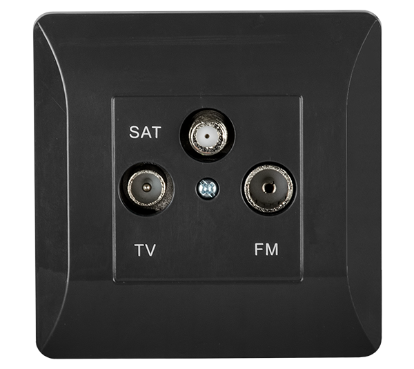 SPLENDOR EL0668 TV, FM, SAT VTILČNICA ČRNA