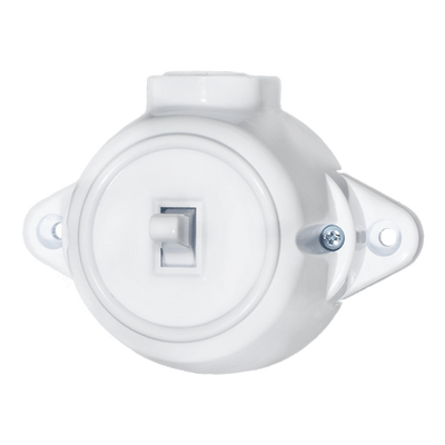 ANTIQUE ONE BUTTON ONE WAY SWITCH 10А 250V WHITE