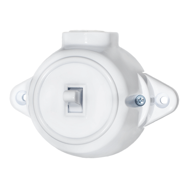 ANTIQUE ONE BUTTON TWO WAY SWITCH 10А 250V WHITE