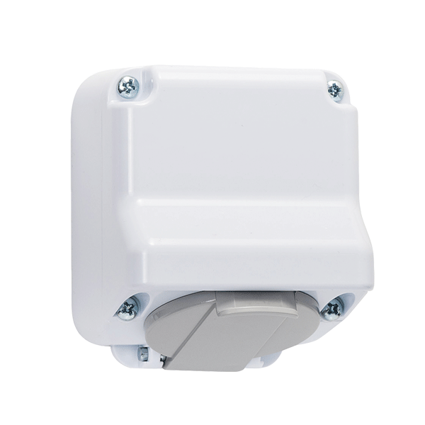 GERMAN TYPE SOCKET 16А 250V WHITE, IP44