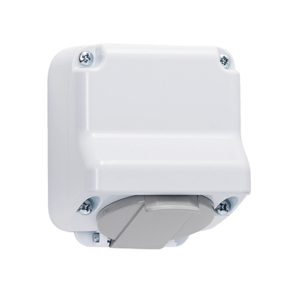 GERMAN TYPE SOCKET 16А 250V WHITE, IP44