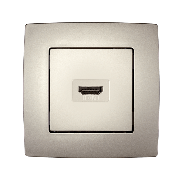 CITY HDMI VTIČNICA ŠAMPANJEC METALIK