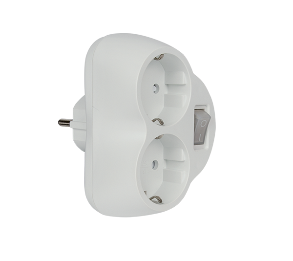 ADAPTER DVOJNI BELI S KLJUČEM