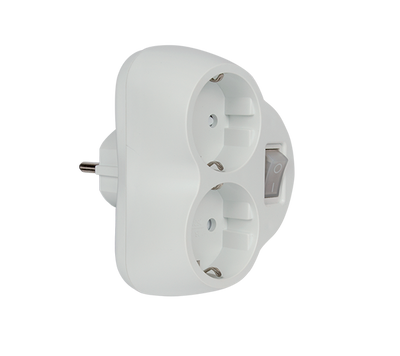 ADAPTER DVOJNI BELI S KLJUČEM