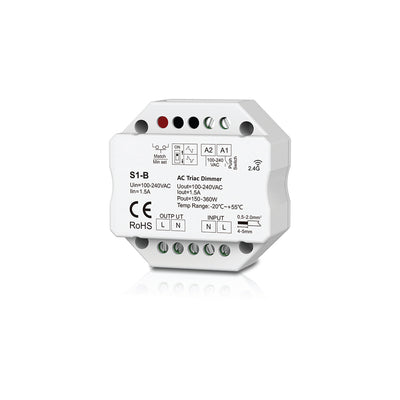 S1-B 1 CHANNEL AC TRIAC RF DIMMER FOR DISTR. BOX