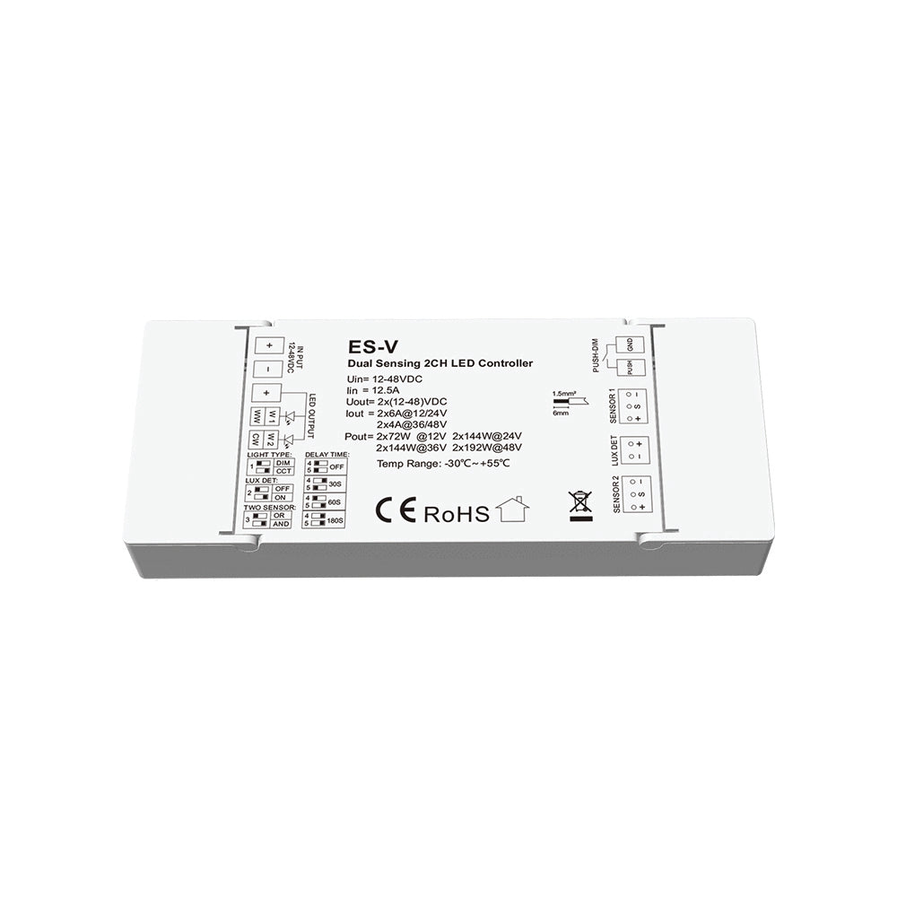 ES-V 2 CHANNEL CONTROLLER WITH SENSORS, SET