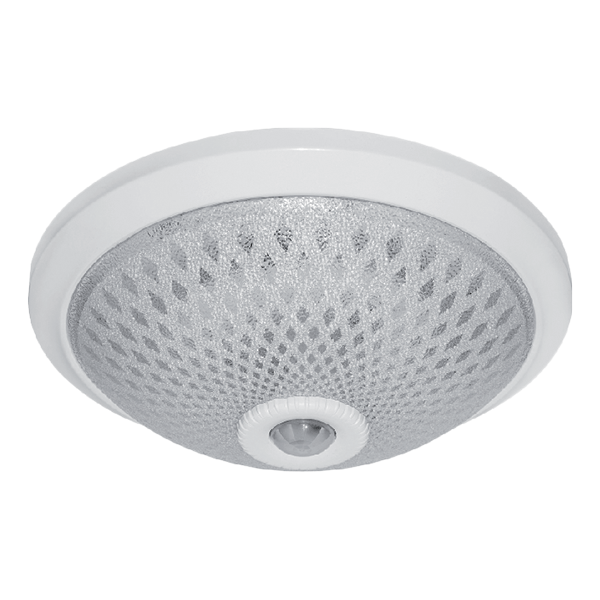 LED STROPNA SVETILKA SENZOR GIBANJA 2XE27 D300mm BELA