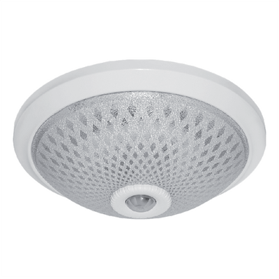 LED STROPNA SVETILKA SENZOR GIBANJA 2XE27 D300mm BELA