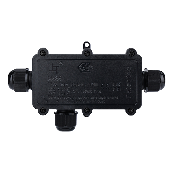 ELMARK JUNCTION BOX 3 ENTRY 450VAC 24A, IP68