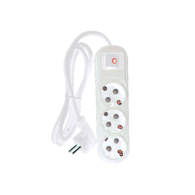 Trojna razdelilna vtičnica 3M H05VV-F 3G1.5MM2, bela