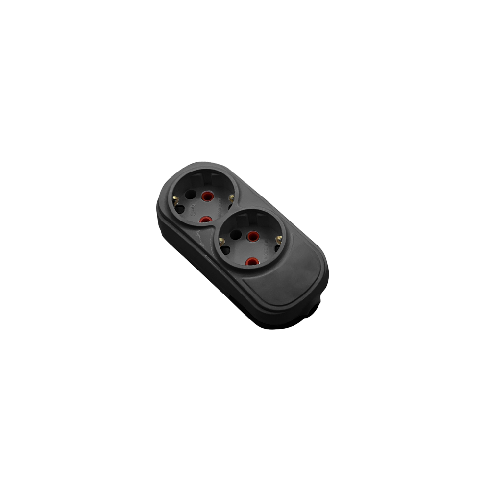 DOUBLE MULTISOCKET HF 16A, BLACK