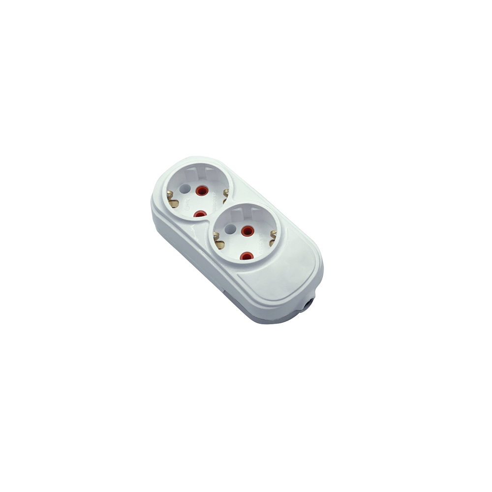 DOUBLE MULTISOCKET HF 16A, WHITE