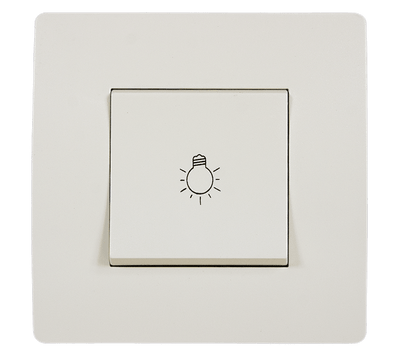 El basic TG112A push gumb stikalo cream-old