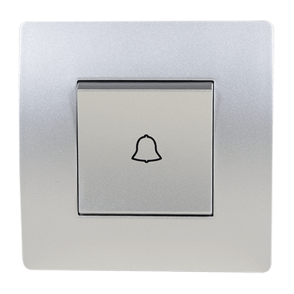EL BASIC TG112 DOORBELL SWITCH SILVER GREY-OLD