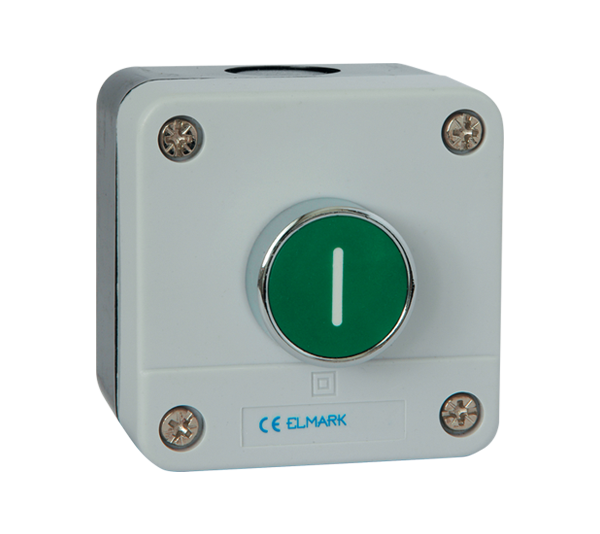 DOZA Z TIPKALOM BP102 1NO IP65 ZELENO
