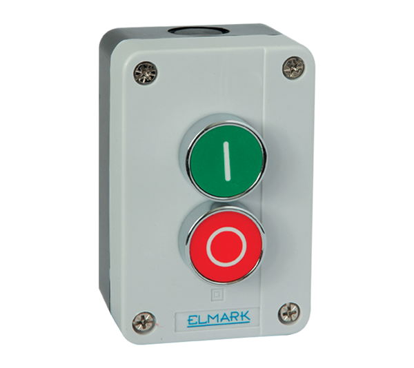 DOZA Z TIPKALOM BP213 1NO;1NC IP65 1 RDEČE, 1 ZELENO