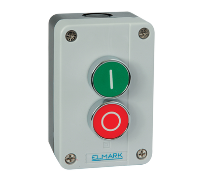 DOZA Z TIPKALOM BP213 1NO;1NC IP65 1 RDEČE, 1 ZELENO