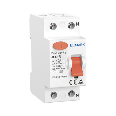 RESIDUAL CURRENT DEVICE JEL1R 6kA 2P 40A/300mA