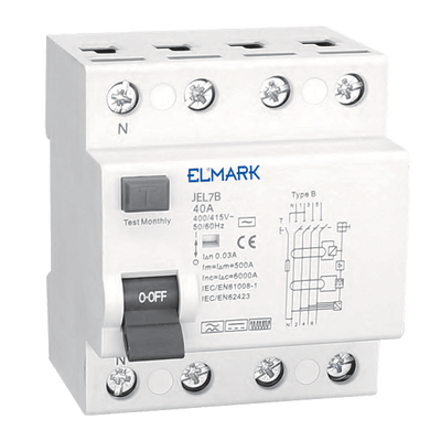 ELECTROMAG. RCCB JEL1B 10kA 4P TYPE B 100A/30mA