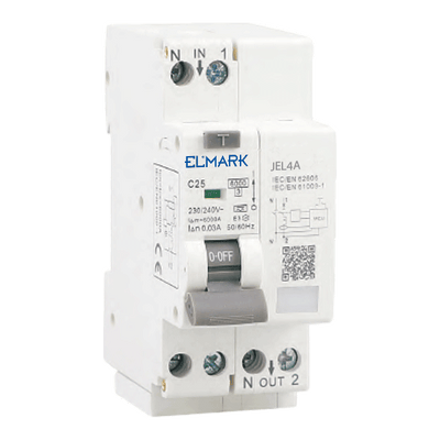 AFDD+RCBO JEL8 6KA 1P+N 40A/30MA CURVE C