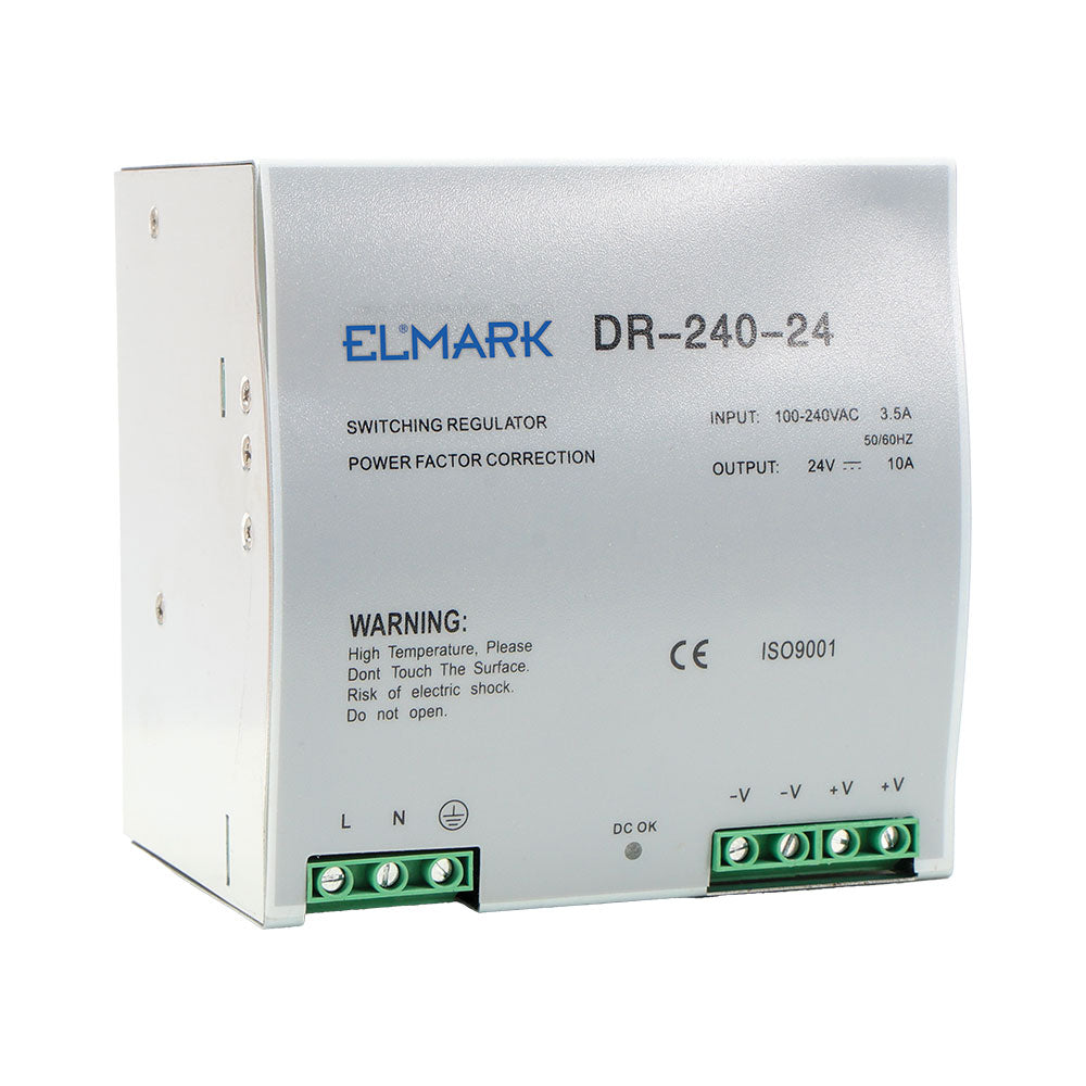 DR-240-24 POWER SUPPLY 24V OUTPUT VOLTAGE 240W