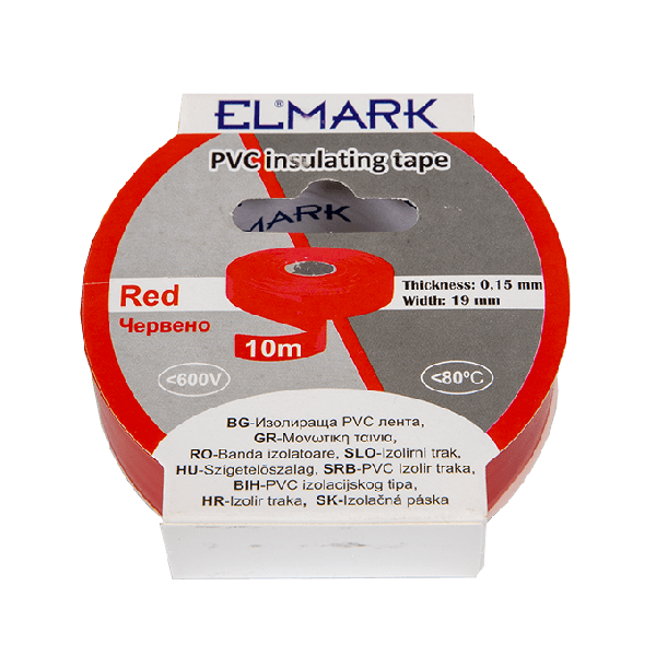 ELEKTROIZOLACIJSKI TRAK 10mx19mm RDEČA