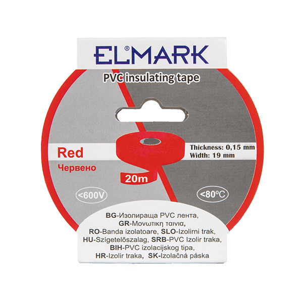 ELEKTROIZOLACIJSKI TRAK 20mx19mm RDEČA