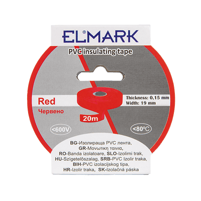 ELEKTROIZOLACIJSKI TRAK 20mx19mm RDEČA
