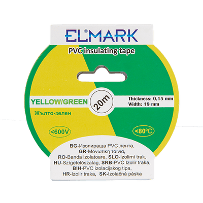 ELEKTROIZOLACIJSKI TRAK 20mx19mm RUMENA/ZELENA