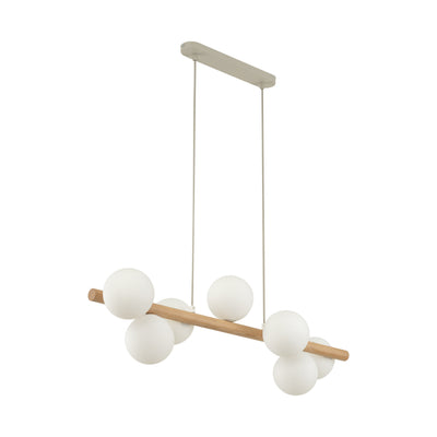 TK Lighting lestenec ESTERA 5905 7XG9 bela/wood