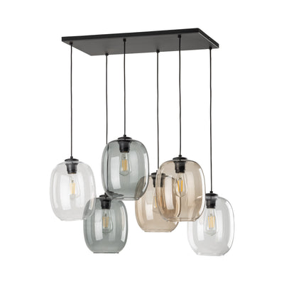 TK Lighting lestenec elio 5974 6XE27 črna