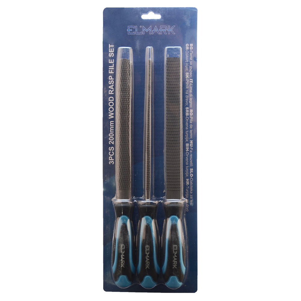 3PCS 200mm WOOD RASP FILE SET
