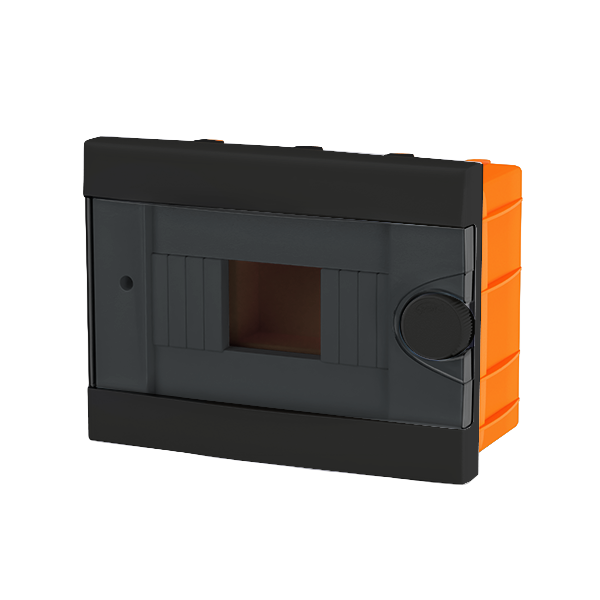 PLASTIC BOX FOR FLUSH MNT. 6 WAY (2-6), BLACK