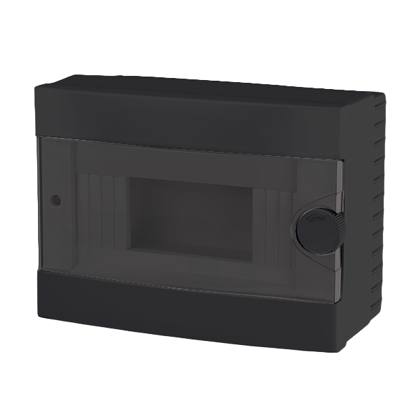 PLASTIC BOX FOR SURFACE MNT. 9 WAY, BLACK
