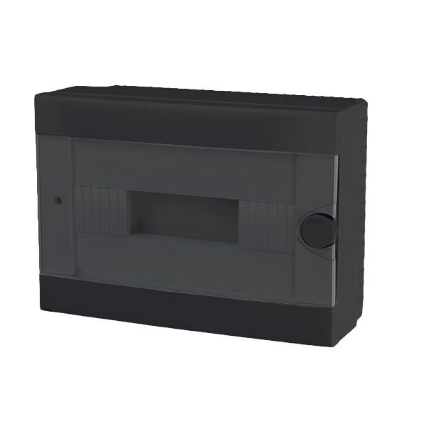PLASTIC BOX FOR SURFACE MNT. 12 WAY, BLACK