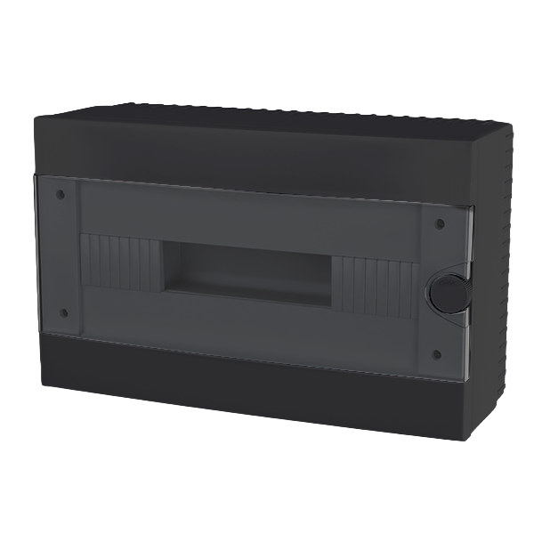 PLASTIC BOX FOR SURFACE MNT. 16 WAY (1X16), BLACK