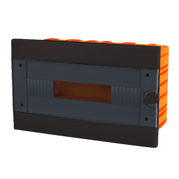 PLASTIC BOX FOR FLUSH MNT. 16 WAY (1X16), BLACK