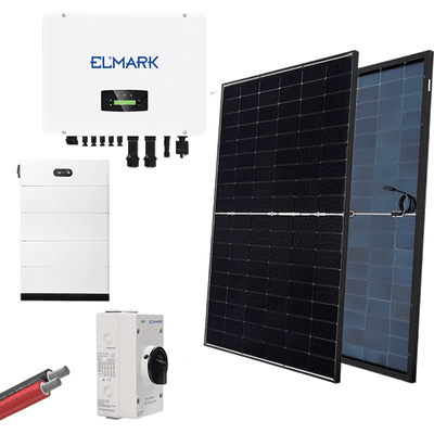 HYBR. SOLAR SYSTEM 3P/15KW 430W PANELS WITH BATT.
