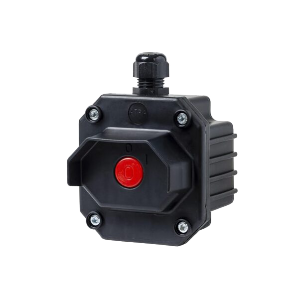 BOX S- 1 STOP BUTTON WITH 1 BUTTON 1 ENTRY, IP65
