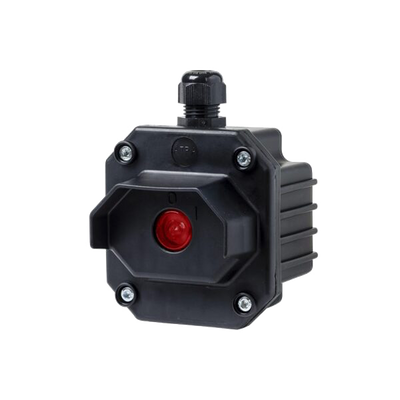 BOX WITH 1 RED LIGHT INDICATOR WITH 1 ENTRY, IP65