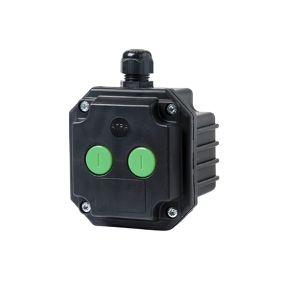 BOX PP- 2 START BUTTONS WHIT 2 ENTRIES, IP65