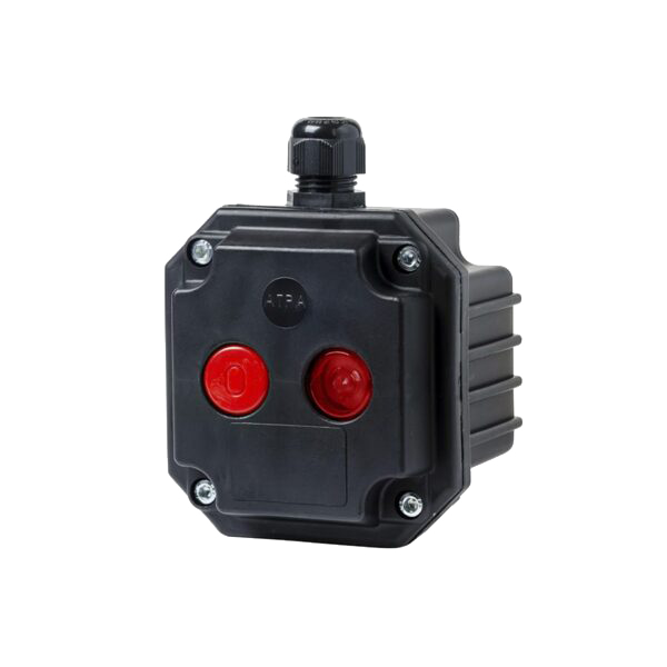 BOX SL- 1 STOP/1 LIGHT INDIC. WHIT 1 ENTRY, IP65