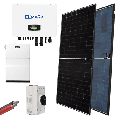 HYBR. SOLAR SYSTEM 3P/15KW 580W PANELS WITH BATT.