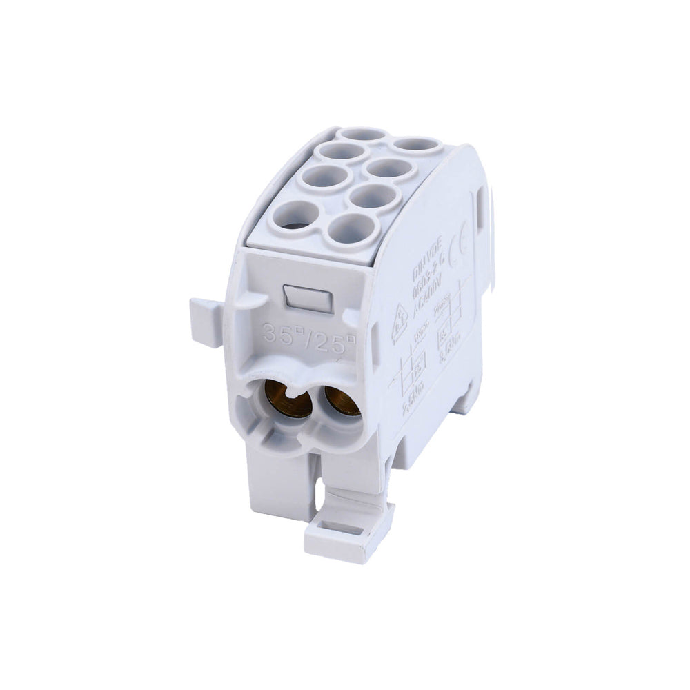 TERMINAL BLOK FOR DIN TIRNICA 2X25MM2/2X35MM2, SIVA