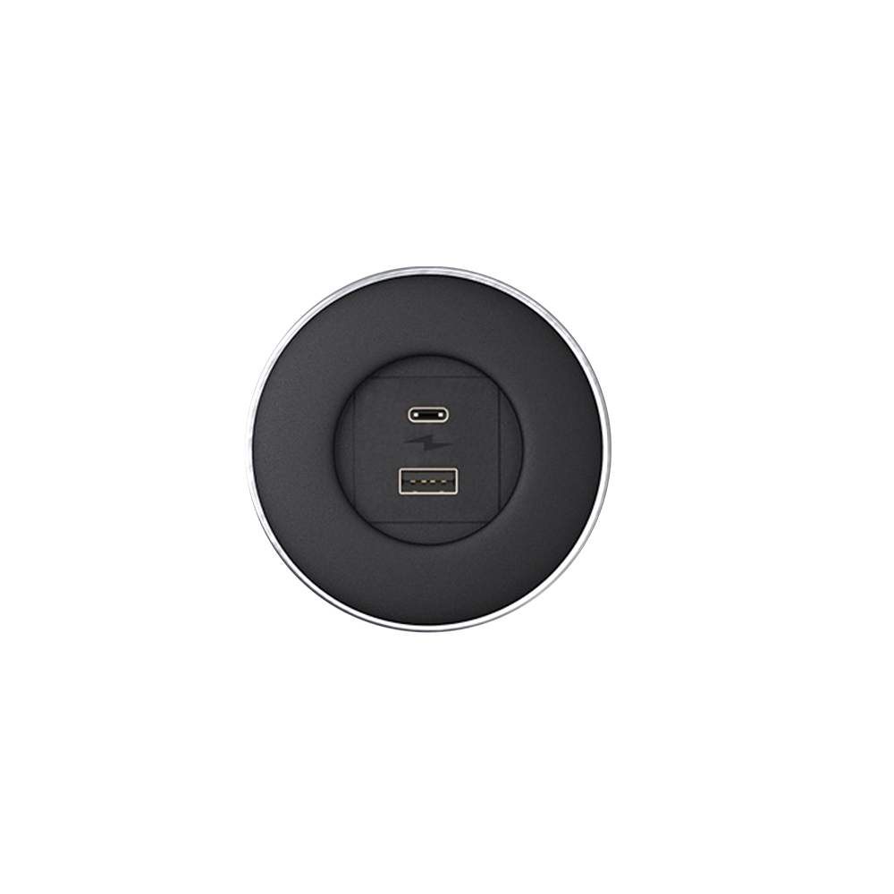 IRIS 1xUSB SOCKET A/C 20W BLACK