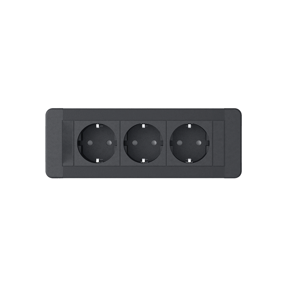 SLIM FRAME 3xSHUKO SOCKET, BLACK